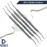4Pcs Dental Sickle Scalers H6/H7 Calculus Remover Anterior Posterior Hygienist