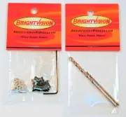 20 BLACK 1-72 Hex Button-Head Screw-In Rivets, Washers & Drill Bits For Customs