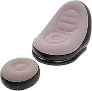 Inflatable Chair, Inflatable Sofa Lounge Chair, Folding Portable Lazy Sofa with Footstool, Inflatable Furniture Without Pump for Living Room Bedroom Balcony Reading Room