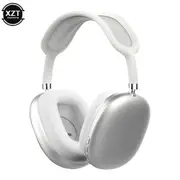 Air Max Headset Noise Reduction Bluetooth Earphone Wireless Headphones Playtime with Mic Stereo Sound for IOS Android Phones Silver