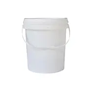 Plastic White Buckets Handle + Lids - 2L 5L 10L - Small and Large Food Pail