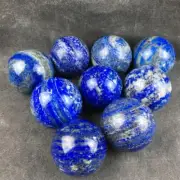 Natural 20mm Blue Lapis Lazuli Crystal Quartz Sphere Healing Ball O6U8