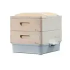 Healthy Cook wood framing Induction 2-stage cypress steamer full set 12(W)x13(D