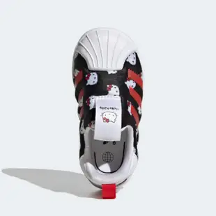 【adidas 愛迪達】運動鞋 hello kitty 休閒鞋 童 黑 SUPERSTAR 360 I(GY9214)