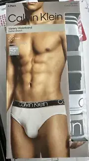 Calvin Klein Men’s Variety Waistband 4pk Hip Briefs X-large