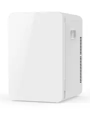 YOPOWER 13 Liter Mini Portable Compact Personal Fridge Cooler Includes Plugs for Home Outlet & 12V Car Charger White
