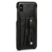 For Iphone X / Xs Shockproof Pc + Pu Protective Case With Holder and Card Slots