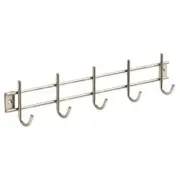 LUCERHR-SN 16" Lucerne 5 Hook Coat/Hat Rail Satin Nickel