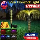 1/2x Solar Fireworks Fairy String LED Lights Jellyfish Garden Stake Outdoor LaIH