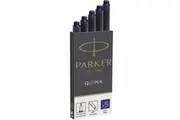 Parker Quink Fountain Pen Cartridge Refills Pack 5 Blue