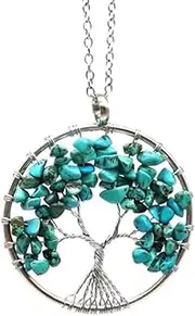 [Generic] Tree Of Necklace - 5 Color Chakra Pendant, Healing Crystal For Women