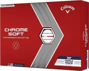 Callaway Chrome Soft Triple Track 360 Golf Balls 2022 (White 12pk) NEW
