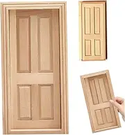 Dollhouse Door Funny Lifelike 1:12 Scale Classic Wooden Miniature Door DIY Accessories Dollhouse Furniture for Dollhouse Decor Children Role Playing Gifts