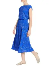 [David Lawrence] Elliana Viscose Dress in Cameo Blue