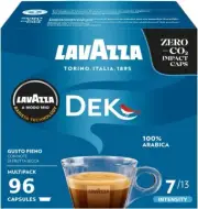 96 Lavazza A Modo Mio Dek Cremoso Decaf Coffee Capsules Pods 7/13 intensity 75g