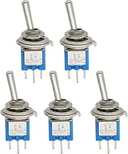 KLVN 10pcs/5pcs Shook Head 3 pins 2position Micro Rocker Switch Gear SMTS-102 6A125V AC Toggle Switch(10PCS)