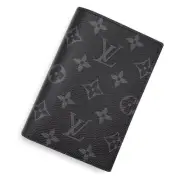 Louis Vuitton Couverture Pasport NM Passport Case Monogram Eclipse Black M64501