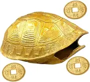 KOMBIUDA Ancient Chinese Divination Tool 1pc Turtle Shell Coins Complete Set for Professional or Hobbyist