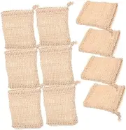 Baluue 10pcs Net Soap Pouch Soap Holder Drawstring Sisal Soap Foaming Loofah Soap Sisal Soap Soap Exfoliating Pouch Soap Sock Shower Body Scrubber Saver Ramie