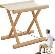 Foldable Stools - Camping Stool Folding | Solid Wooden Stool | Fishing Chair | Lightweight Furniture Seat Stable for Outdoor Dining Bathroom Bedroom Garden Dorm Kitchen Dresser Fishing