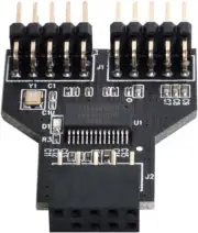 9pin USB 2.0 Header Male 1 to 2 Female Splitter Connector Motherboard