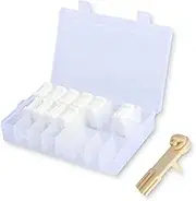 Embroidery Floss Organizer,Embroidery Thread Storage Box,Plastic Embroidery Floss Bobbins,Floss Organizer Set,Removable 24 Compartments Storage Box for Craft DIY Embroidery Cross Stitch (Style 1)