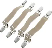 [YARNOW] 4pcs Adjustable Boots Fixing Strap Clips Elastic Windproof Pants Fasteners Holder