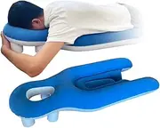 ZNALDP Face Down Pillow After Eye Surgery, Prone Pillow with Arm Hole for Sleeping, Retinal Detachment Vitrectomy Recovery Lying Pillow, Inflatable Face Support Post Eye Surgery Head Cradle (Blue)