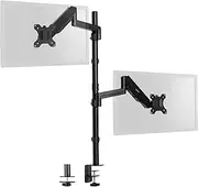 VIVO Dual Extra Tall Pneumatic Monitor Arm Mount for Screens up to 32 inches, Articulating VESA Stand