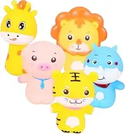 KOMBIUDA 5Pcs Animal Finger Puppets for Soft Interactive Storytelling for Enhance Imagination and Language Development for Playtime and Bonding Activities