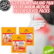 Patch WARM Pain Relieving Muscle Plaster Patches 3 Pk | 6 Patches RED, 14 x 10cm