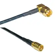 USA-CA RG174 SMA MALE ANGLE to SMB FEMALE Coaxial RF Pigtail Cable