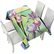 Flowers Painting Art Deco Irises Tablecloth