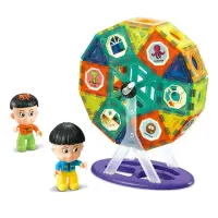 在飛比找momo購物網優惠-【Jigsaw】兒童益智創意71PCS磁力片積木摩天輪玩具(