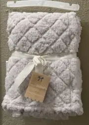 NWT! Mon Lapin Blush Light Pink Luxury Baby Blanket Throw Lovey Security 30x40