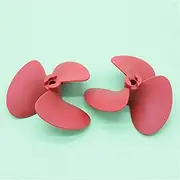 GIGIROM Rc Feeding Boat 3 Blades Propeller 5mm Shaft Screw Positive/Reverse D70mm / 80mm Propellers Red RC Bait Fishing Boat Outboard Motor(D70mm Positive)
