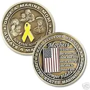 USMC Marine Mom Challenge Coin - Great Gift for Your Marine Mom - Designed by A Marine for Marines -