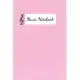 Music Notebook: Manuscript Music Notation Paper - Standard Notebook for Musicians, Composition, Songwriting, Gift For Girls