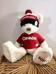 Official OLYMPIC Winter Games 2010 CANADA Plush Teddy Bear Soft Toy Hudson Bay