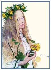 St Lucia Celebration inspired Swedish Carl Larsson Counted Cross Stitch Pattern