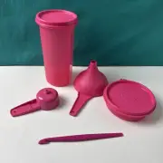 Tupperware Pink Bundle Mini And Large Funnel citrus peeler modular mate handy