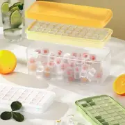 Double Layer Food Grade Ice Cube Mold W/ Lid Household Ice Storage Box 88 Grids