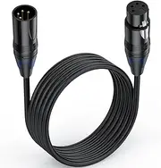 Tunghey XLR 4 Pin Male to Female Power Supply Cable - Balanced Extension Patch Cable for DSLR Camera Monitor 1.8M