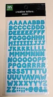 Chunk Letters Stickers Brand New Package Unopened high school scrapbook middle