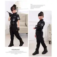 在飛比找蝦皮購物優惠-2024款小孩特警衣服兒童警官服裝警男警裝警察制服警察童裝軍