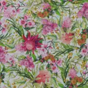 Quilting Patchwork Sewing Fabric Native Florals Light 50x55cm FQ