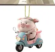 [Generic] Hog Car Pendant - Cute Hog Rearview Pendant Decoration,Acrylic 2D Funny Hog Christmas Tree Pendant for Kids Women for Car,Home