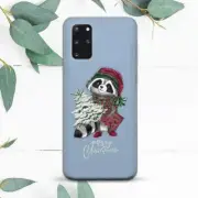 Winter Christmas Raccoon Xmas Case For Samsung Note 10 20 S20 S21 S22 S23 S24 FE