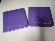 Creative Memories 2 Books 7x7 Purple Heart Scrapbook Albums New Old Stock