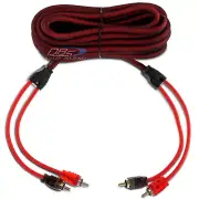 DS18 20 ft 2 Channel RCA Cable Shielded Twisted Audio Signal Wire Interconnecter